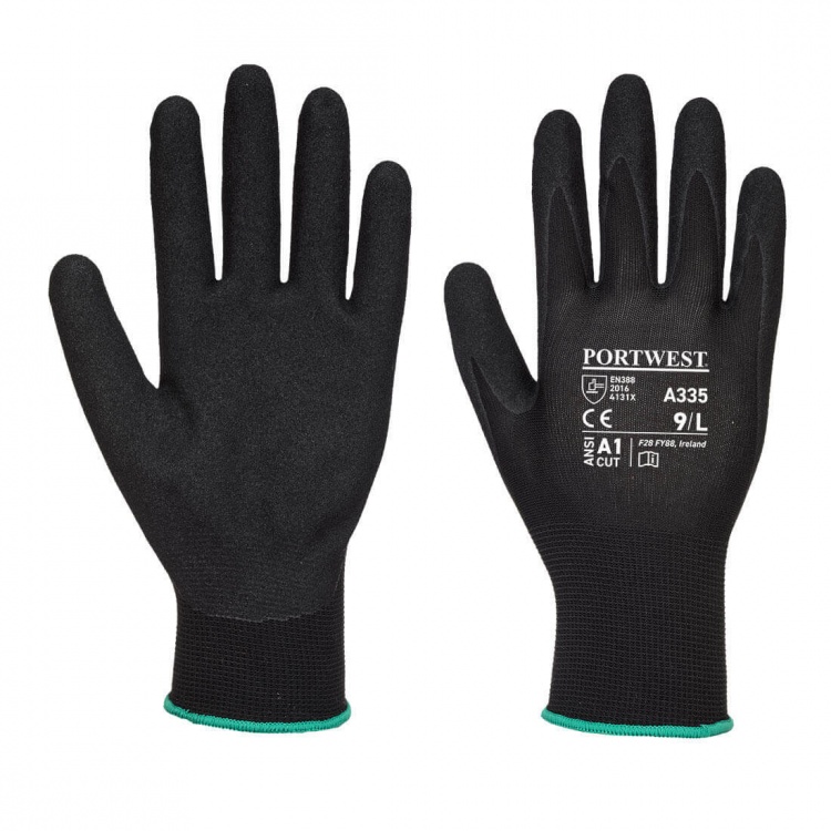 Portwest A335 Dermi-Grip NPR15 Nitrile  Polyester Sandy Glove